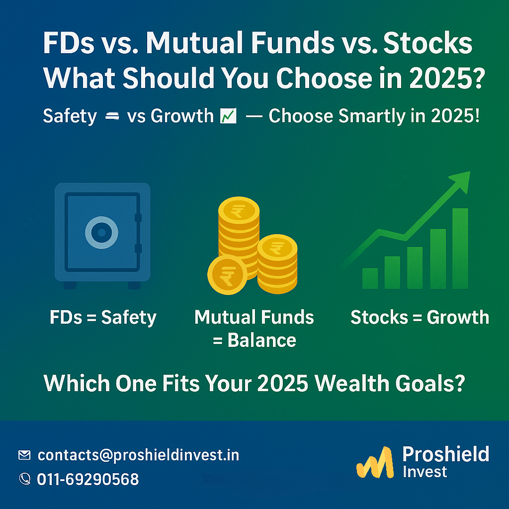 FDs vs. Mutual Funds vs. Stocks: What Should You Choose in 2025?
